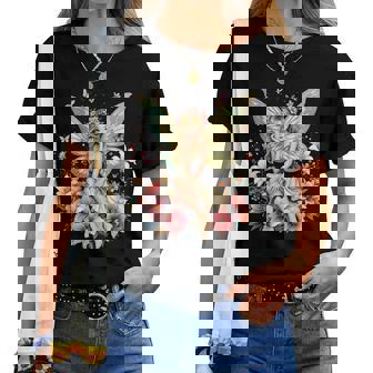 Enchanted Summer Flower Fairy Fantasy Mystical Butterflies Women T-shirt - Thegiftio