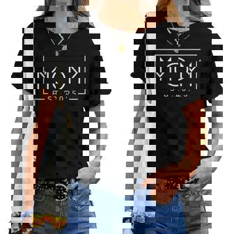 Est 2025 New Mom First-Time Promoted To Mom Women T-shirt - Thegiftio