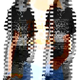 Fall Labor And Delivery Halloween L&D Nurse Thanksgiving Women T-shirt | Mazezy