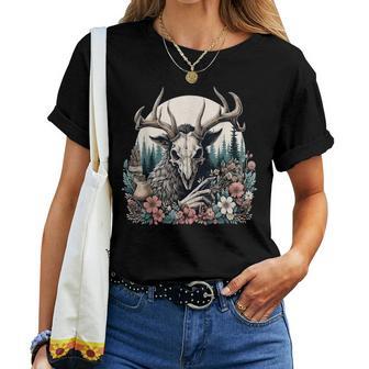 Floral Cryptid Wendigo Nature Forest Women T-shirt - Thegiftio UK