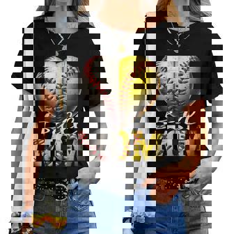 Ball Mom Softball & Baseball Baseball Softball Women T-shirt - Thegiftio