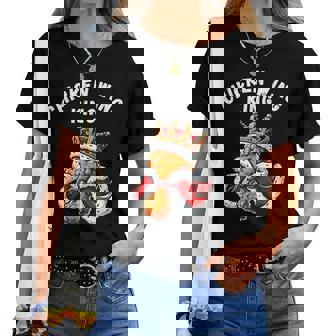 Chicken Wing King Bbq Chicken Wing Graphic Women T-shirt - Thegiftio