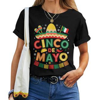 Cinco De Mayo Mexican Sombrero Hat Women Women T-shirt - Thegiftio UK
