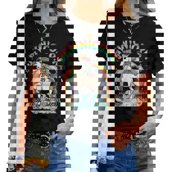 Hanukkah Jewnicorn Unicorn Girl Lgbt Jewish Chanukah Women T-shirt | Mazezy