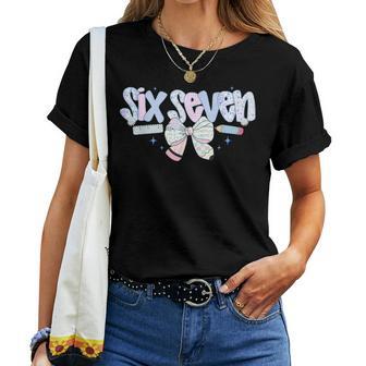 Six Seven 6 7 Meme 67 Teacher For Girl Women T-shirt - Thegiftio UK