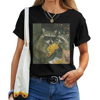 Vintage Raccoon Eating Tacos Meme Humor Women Women T-shirt - Thegiftio UK