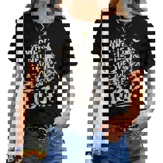 Wolf Where The Hell Have You Been Loca Retro Women T-shirt - Thegiftio