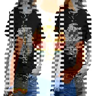 Giraffe Vintage Sunglasses Women T-shirt - Thegiftio