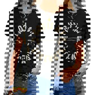 God Is My Strength Vintage Gym Barbell Fitness Christian Women T-shirt - Thegiftio