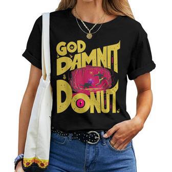 Goddammit Donut Book Lover For Woman Women T-shirt - Thegiftio UK