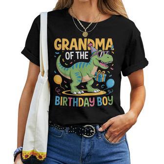 Grandma Of The Birthday Party Outfit Dinosaur Squad Grandma Women T-shirt - Thegiftio UK