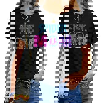 Groovy Matching Family Birthday Girl Party Spider Mom Women T-shirt - Thegiftio