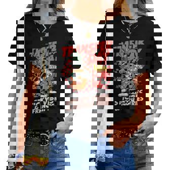 Groovy Transfer Day Sticky Vibes Ivf Couple Embryo Women T-shirt | Mazezy