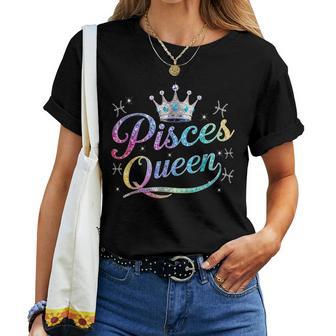 Happy Birthday Pisces Queen Girl Pisces Zodiac Sign Women T-shirt | Mazezy