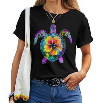Hawaiian Tie Dye Sea Turtle Cute Hawaii For And Women Women T-shirt - Thegiftio UK