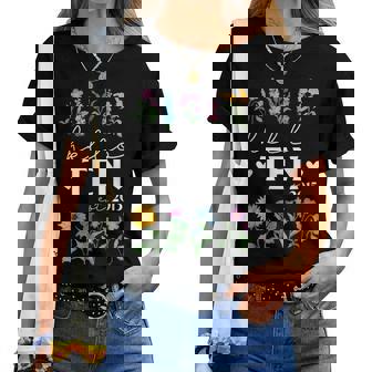 Hello Ten Est 2015 Wildflower 10Th Birthday For Girls Women T-shirt | Mazezy