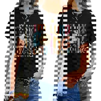 I'm Luna Doing Luna Things Groovy Retro Luna レディースTシャツ - Kawaiitshirt