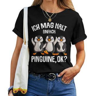 Ich Mag Halt Pinguine Kinder Mädchen Damen Penguin T-shirt Frauen - Seseable