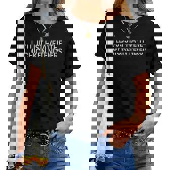 I'll Just Have The Chicken Tenders Quote Chicken Lovers -Adults Black Small Short Sleeve Modern Humor Humorous Quote Women T-shirt | Mazezy