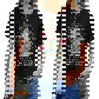 I'm Mostly Peace Love And Light & Little Go F Yourself Yoga Women T-shirt - Thegiftio