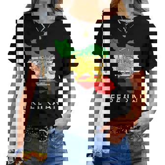 Iran Flagge Karte Löweonnechwert Free Iran Unterstützung Frauen Des Iran T-shirt Frauen - Geschenkecke