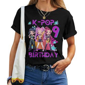 It's My 9Th Birthday Cute Chibi Kpop 9Th Birthday Girl Women T-shirt - Thegiftio UK