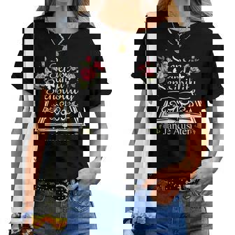 Jane Austenense Andensibility Romantic Novel Book Club Maglietta da donna - Novitaregali