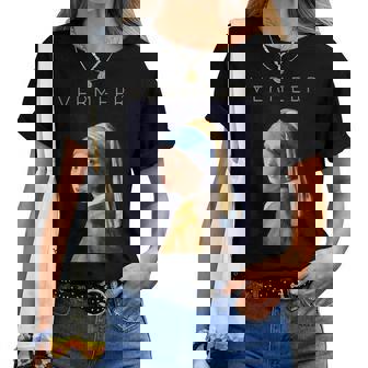 Johannesermeer Per Artisti Ragazza Con Un Orecchino Di Perla Maglietta da donna - Novitaregali