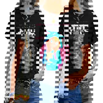 Just A Girl Loves アニメ ラーメン スケッチ オタク少女アニメ 長袖tシャツ レディースTシャツ - Kawaiitshirt