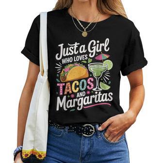 Just A Girl Who Loves Tacos And Margaritas Women T-shirt - Thegiftio