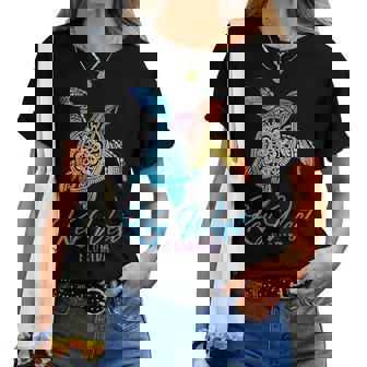 Key West Key West Florida Tribal Tie Dye Sea Turtle Women T-shirt | Mazezy