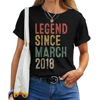 Legend March 2018 8Th Birthday Boy Girl 8 Year Old Women T-shirt - Thegiftio UK