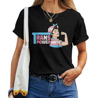 Lgbtq Transgénero Poder Igualdad Tong Orgullo Trans In Mangas Camiseta de mujer - Regaloses