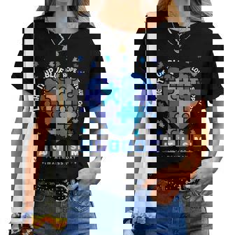 Light It Up ブルー 自閉症啓発 男性 女性 キッズ レディースTシャツ - Kawaiitshirt