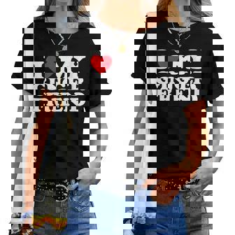 I Love My Ginger Friend I Heart My Ginger Friend Women T-shirt - Thegiftio