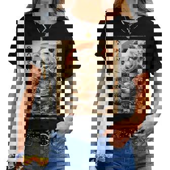 Lustiger Ramen Panda Anime Otaku Nudeln Grafik T-shirt Frauen - Seseable