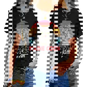 Maine Coon Mamma Divertente Gatto Proprietario Amante Regalo Maglietta da donna - Novitaregali