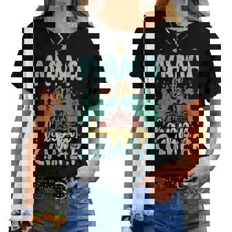 Mama Of Happy Camper 1St Birthday Party Retro Mama Women T-shirt | Mazezy