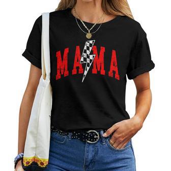 Mama Lightning Checkered Mom Mother's Day Women T-shirt - Thegiftio UK