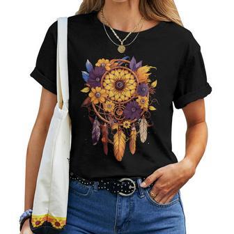 Mandala Sunflower Dream Catcher Women T-shirt - Thegiftio