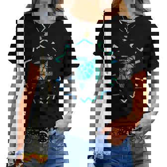 Maui Hawaii Colorful Sea Turtle Maui Women T-shirt | Seseable UK