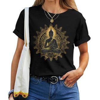Meditation Zen Buddha Mandalapirituell Buddhistisch Hindu T-shirt Frauen - Seseable