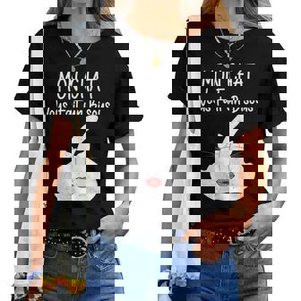 Message Humoristique Drôle Rigolo & Cadeau Humour Chat T-shirt femme - Cadeauxyz