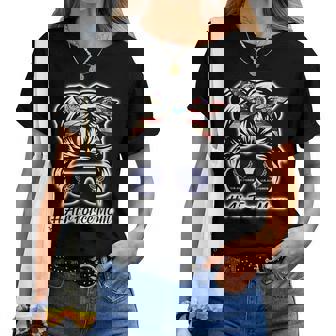 Messy Bun Air Force Mom Military Usaf Family Outfits Women T-shirt - Thegiftio