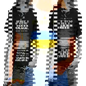 Mi Esposa Es Ucraniana Nada Me Asusta Camiseta de mujer - Regaloses