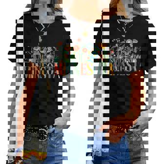 Minnesota Floral Vacation Group Matching Women T-shirt - Thegiftio