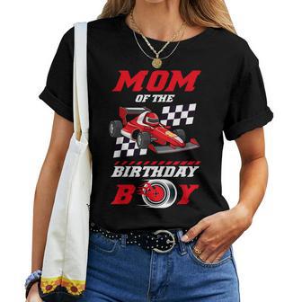 Mom Of The Birthday Boy Pit Crew Race Car Matching Family Women T-shirt - Thegiftio