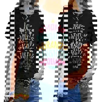 Mom Daughter Granddaughter Squad Matching Mother's Day Women T-shirt - Thegiftio