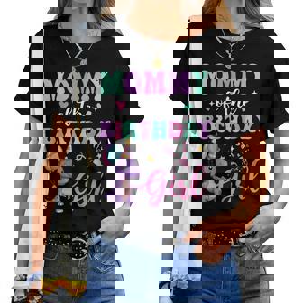 Mommy Of The Birthday For Girl Dinosaur T-Rex Party Family Women T-shirt - Thegiftio