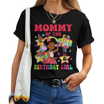 Mommy Of Birthday Girl Gracie Pink Doll Family Decorations Women T-shirt - Thegiftio UK
